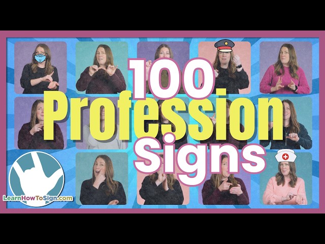 100 Job Signs in ASL | Professions Vocabulary Part 1