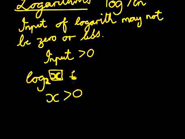 Domain of a logarithmic function