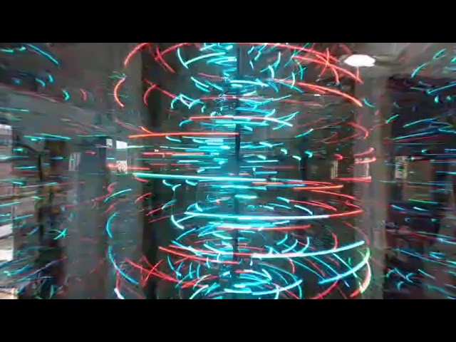 Kinetic Light Sculpture 2020 #2.  VR180