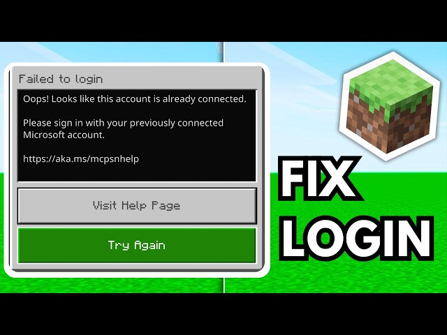 How To Fix Minecraft Login Problem