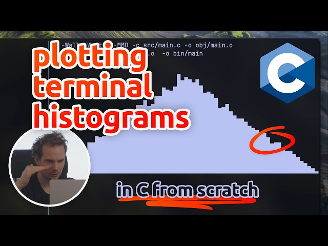 Unicode histograms in the terminal (in C from scratch)