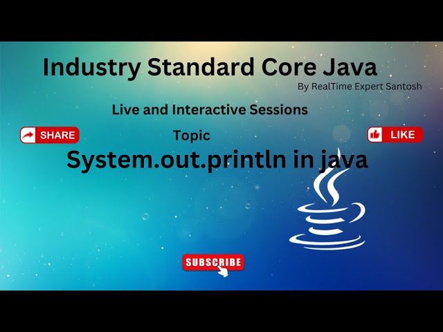 System out println in java| Java Tutorial | Java 2024 | Full Stack Java | Java Online Training