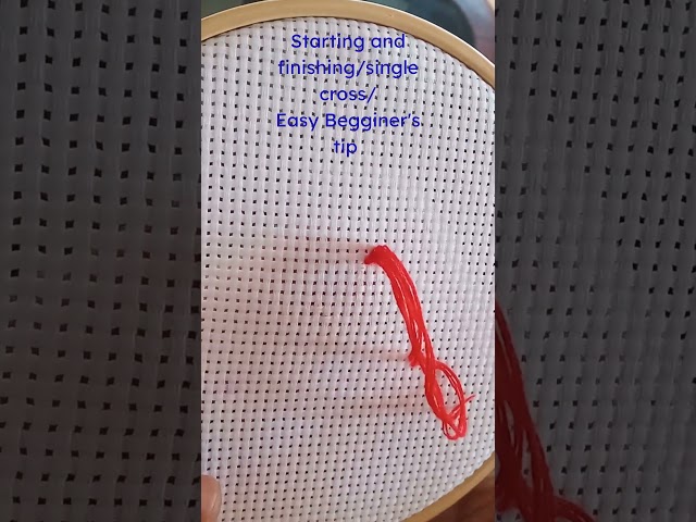 How to Start & Finish a Single Cross Stitch | Easy Beginner Tutorial