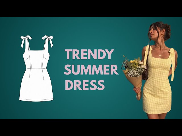 How to Draft a TRENDY Summer Dress | Summer Dress Pattern Tutorial