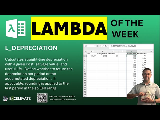 LAMBDA of the Week: L_DEPRECIATION - 6/26/2026 [FREE WORKBOOK!]