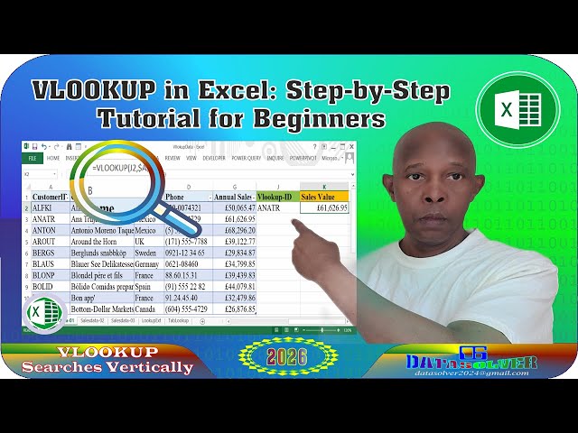 VLOOKUP in Excel: Step-by-Step Tutorial for Beginners
