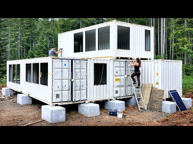 Couple Spends 3 Years Building a Castle From Shipping Containers | by @AndrewCamarata