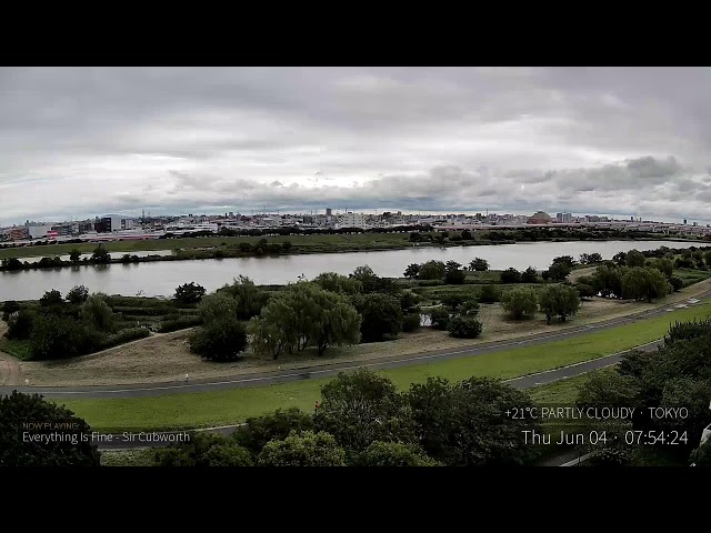 [24/7 LIVE] Tokyo River View | Cinematic Healing BGM | 荒川ライブ