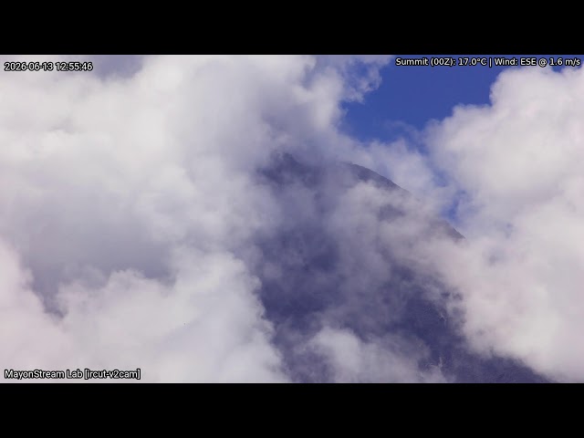 🔴 LIVE: Mayon Volcano Eruption, PH (SSW view) [RPi ircut-v2cam] 00:58 Jun-13-2026 (PST)