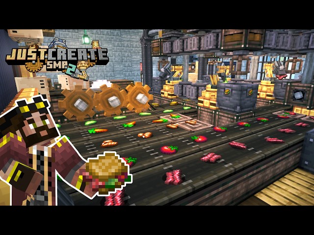I built the PERFECT sandwich factory in Minecraft Create Mod!