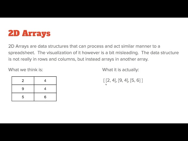 Parallel and 2D Arrays