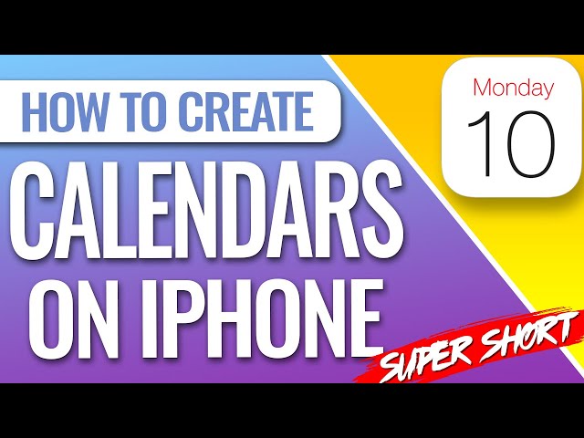 How To Create A New Calendar On iPhone or iPad