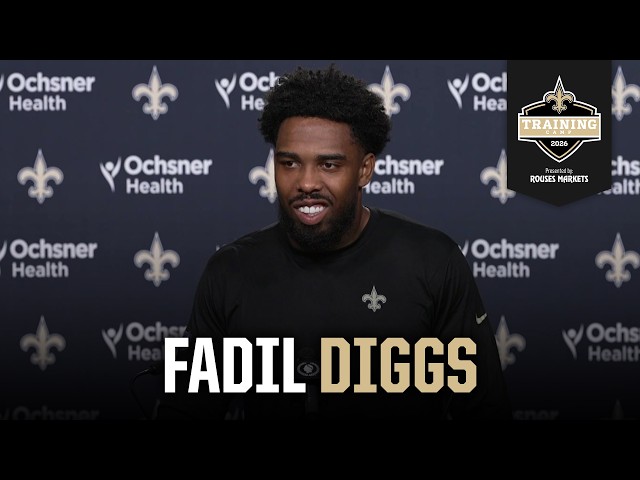 Fadil Diggs on Carl Granderson, experience in Brandon Staley's defense | Saints Training Camp 2026