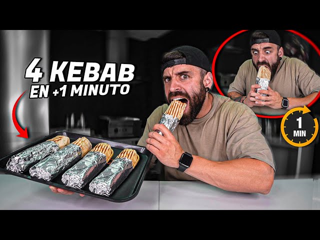 I EAT 4 KEBABS IN 1 MINUTE CHALLENGE. THE FASTEST IN THE WORLD? 🌯 *The answer will surprise you*