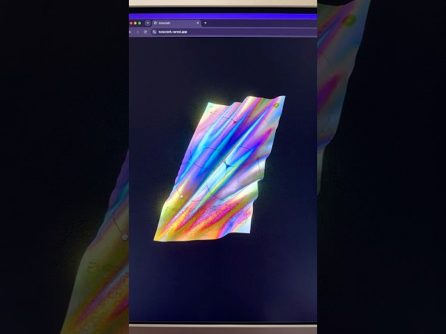 Create holographic and cloth like effects in your browser #holographic #visualdesign #design