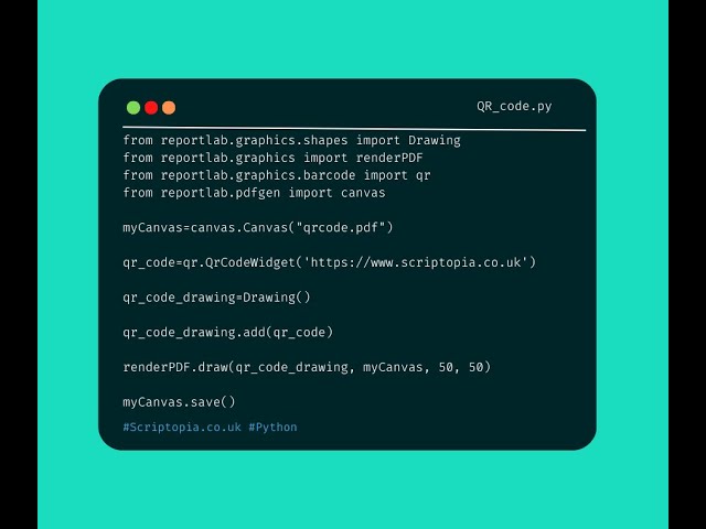 Python ReportLab - Generate QR codes