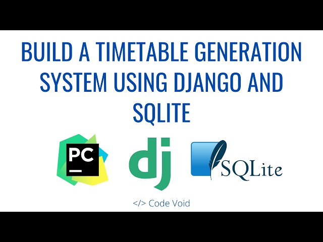 Automatic Timetable Generator Project built using Django and sqlite3 | Project Demo + Code