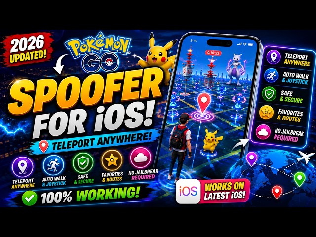 BEST Pokémon GO Spoofer 2026 🔥 iOS & Android | GPS Joystick + Teleport