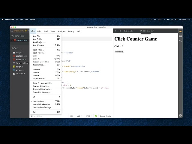 Cookie Clicker Game in Javascript