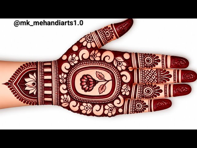 New stylish front hand mehndi design ❤️🫰 || latest mehndi design 2026 || full hand mehndi || #mehndi