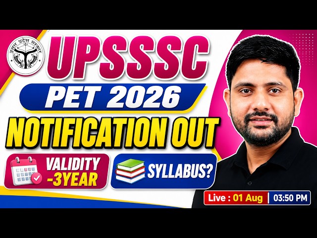 UPSSSC PET 2026 Notification Out | PET 2026 Form | Syllabus | Validity | PET Best Batch | Ankit Sir