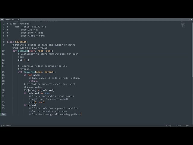 Leetcode 437. Path Sum III in Python | Python Leetcode | Python Coding Tutorial | Python Coding ASMR