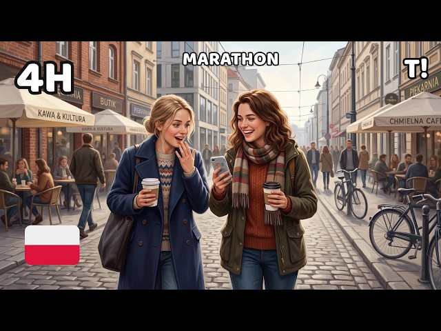 Maratón de escucha en polaco de 4 horas 🇵🇱 | Conversaciones reales para estudiantes