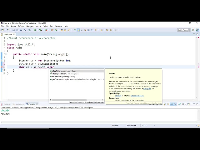 Count Occurrence of a Character in a String | Java String Program | Beginner Tutorial