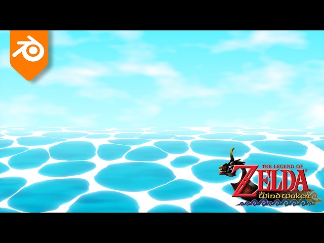 Easy Stylized Wind Waker Water in Blender - PERFECT FOR BEGINNERS