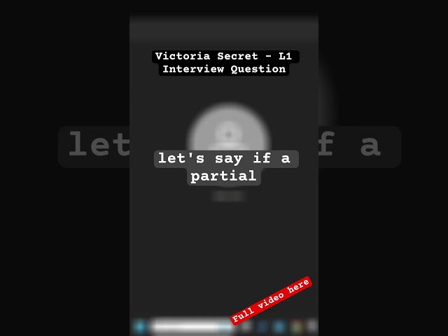 Java Interview Prep: Victoria Secret 1st Round Questions Explained! #shorts #javainterviewquestions