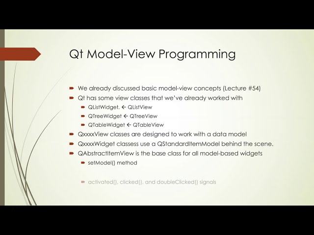 PyQt5 and the Qt Model/View framework - Overview
