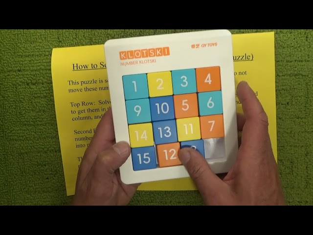 How to Solve the 15 Puzzle - Sliding Number Puzzle - Step by Step Tutorial