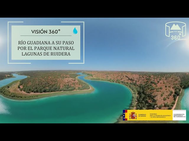 Río Guadiana a su paso por  el Parque Natural Lagunas de Ruidera | VISIÓN 360