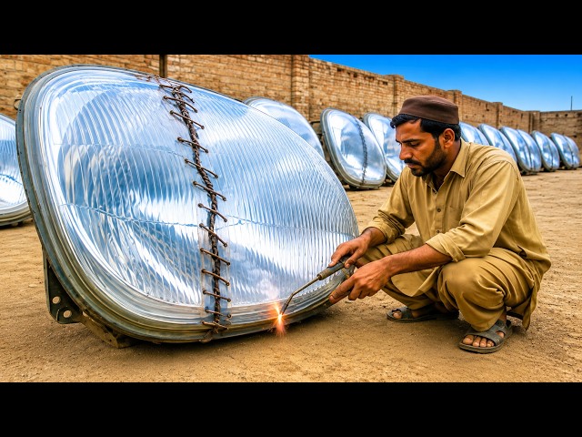 Pakistani Workshop Secret Technique - Repairing Broken Car Headlights - @Mechanical-Hands