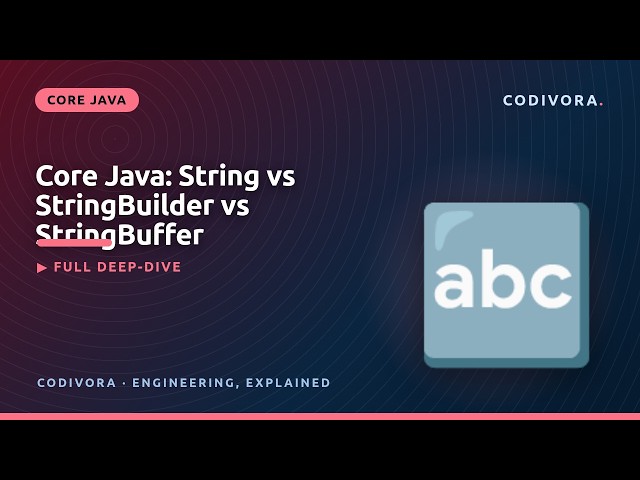 Java String vs StringBuilder vs StringBuffer Explained