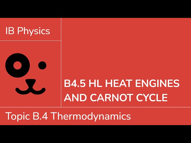 B4.5 HL Heat engines and Carnot cycle [IB Physics HL]