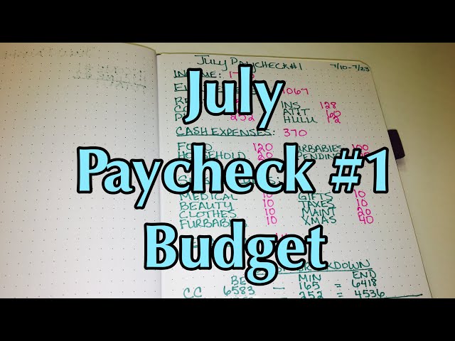 July Paycheck #1 | Empty Nester Budget