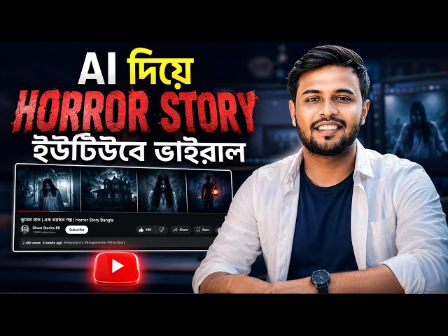 Make Viral Ai Horror Stories In Minutes | Viral Horror Story Tutorial in Bangla