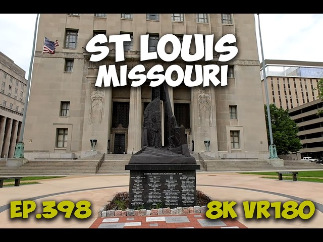 Ep.398 St Louis Missouri - Freedom Suits Memorial And Court Challenges To Slavery 8K VR180 3D Travel