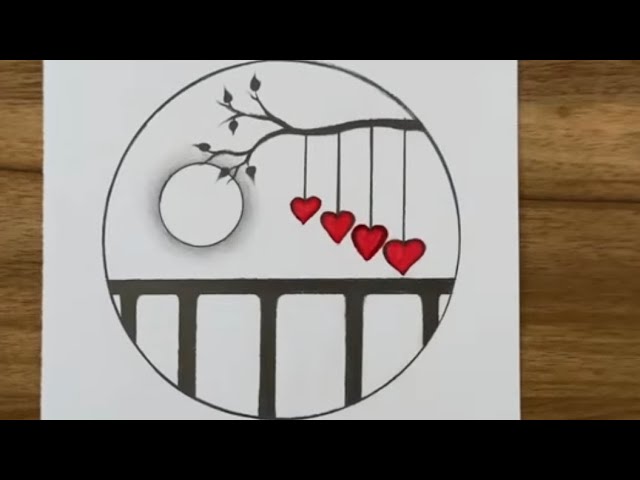 Easy circle drawing  // Circle drawing for beginners // pencil drawing in circles step by step 