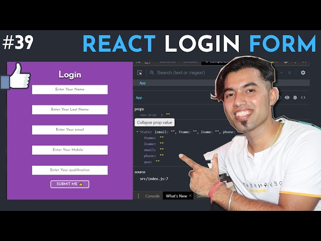 #39: How I turn 100 lines of code in just 2 lines to Complete Our Login Form in React in Hindi 2020