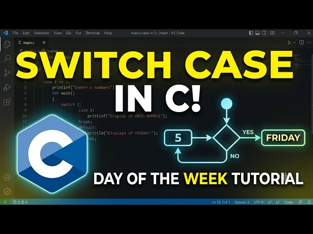 How to Use Switch Case in C | Day of the Week Program Tutorial 🚀