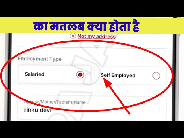 Salaried And Self Employed Ka Matlab | Salaried And Self Employed Meaning