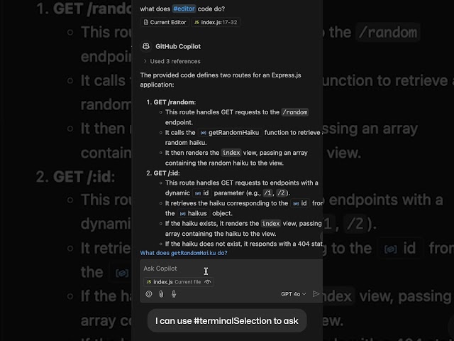 Chat Variables in GitHub Copilot Chat