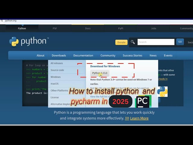 How to install and download python and PyCharm in 2024