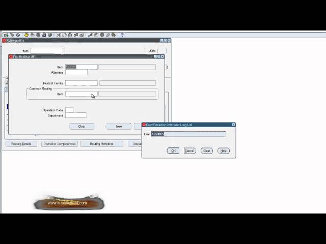 BOM Oracle Routings, The Basics, Oracle Applications Training