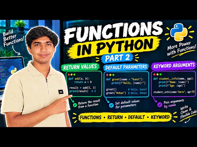 Python Functions Part 2 | Python Tutorial #13