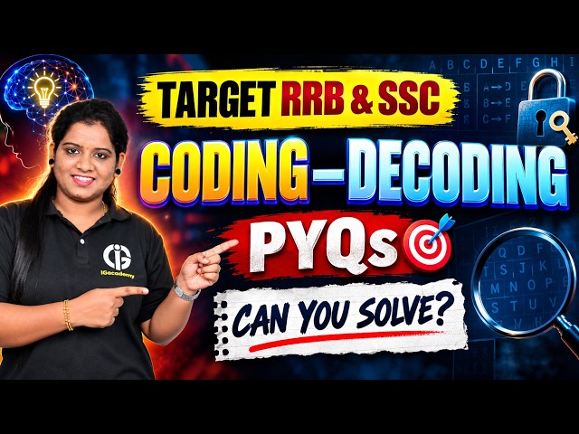 MISSION RRB & SSC - 2026 | CODING–DECODING PYQs 🎯 - 02 | CAN YOU SOLVE?