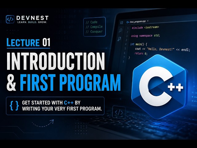 Complete C++ Course #1 | Introduction to C++ & Hello World Program