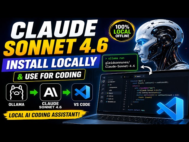 Install Claude Sonnet 4.6 Locally & Use It for Coding | VS Code + Ollama Complete Setup